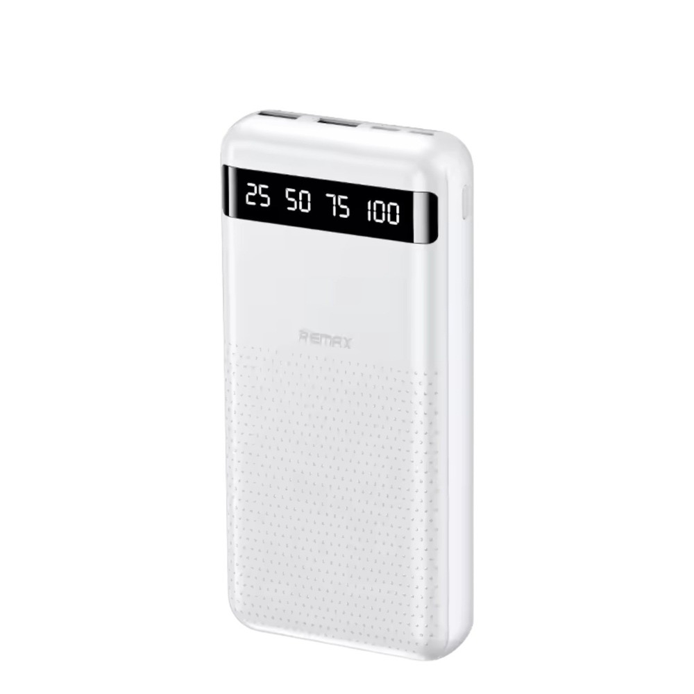 10000mAh Power Bank Portable Charger Remax RPP-10 Fast Charging LED White